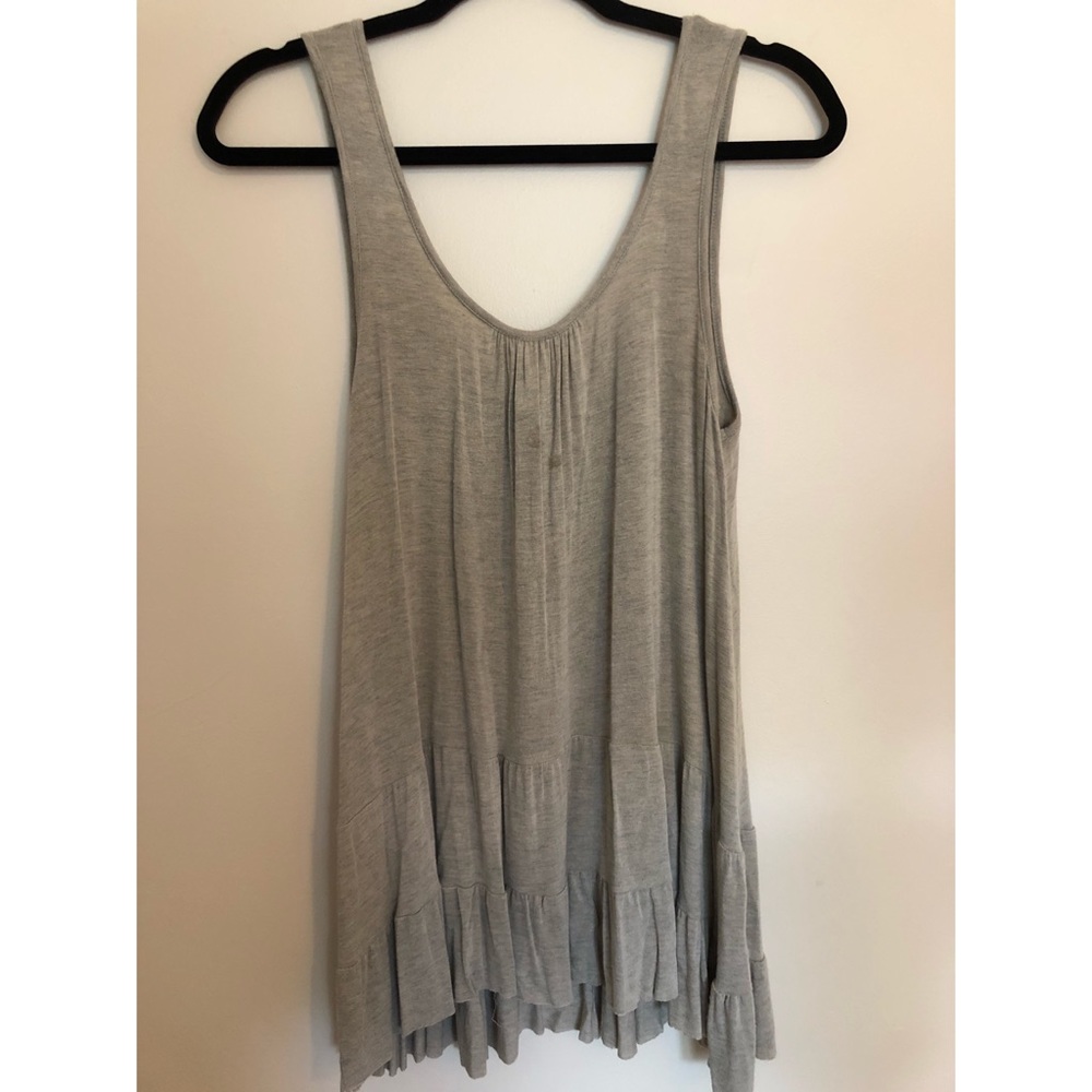 Beige Long Tank Top/ Tunic